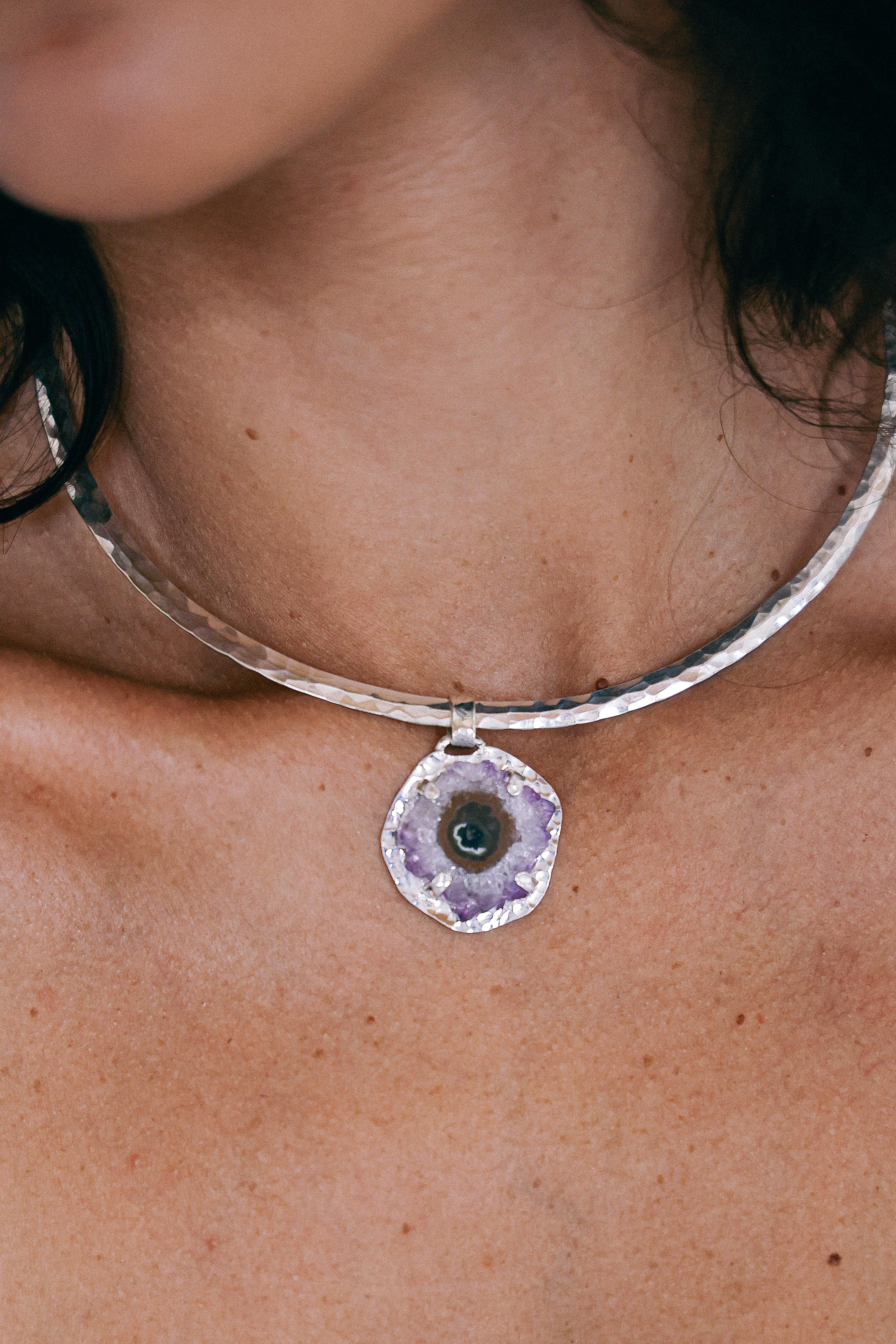 COLLAR DRUSA 13 DE PLATA