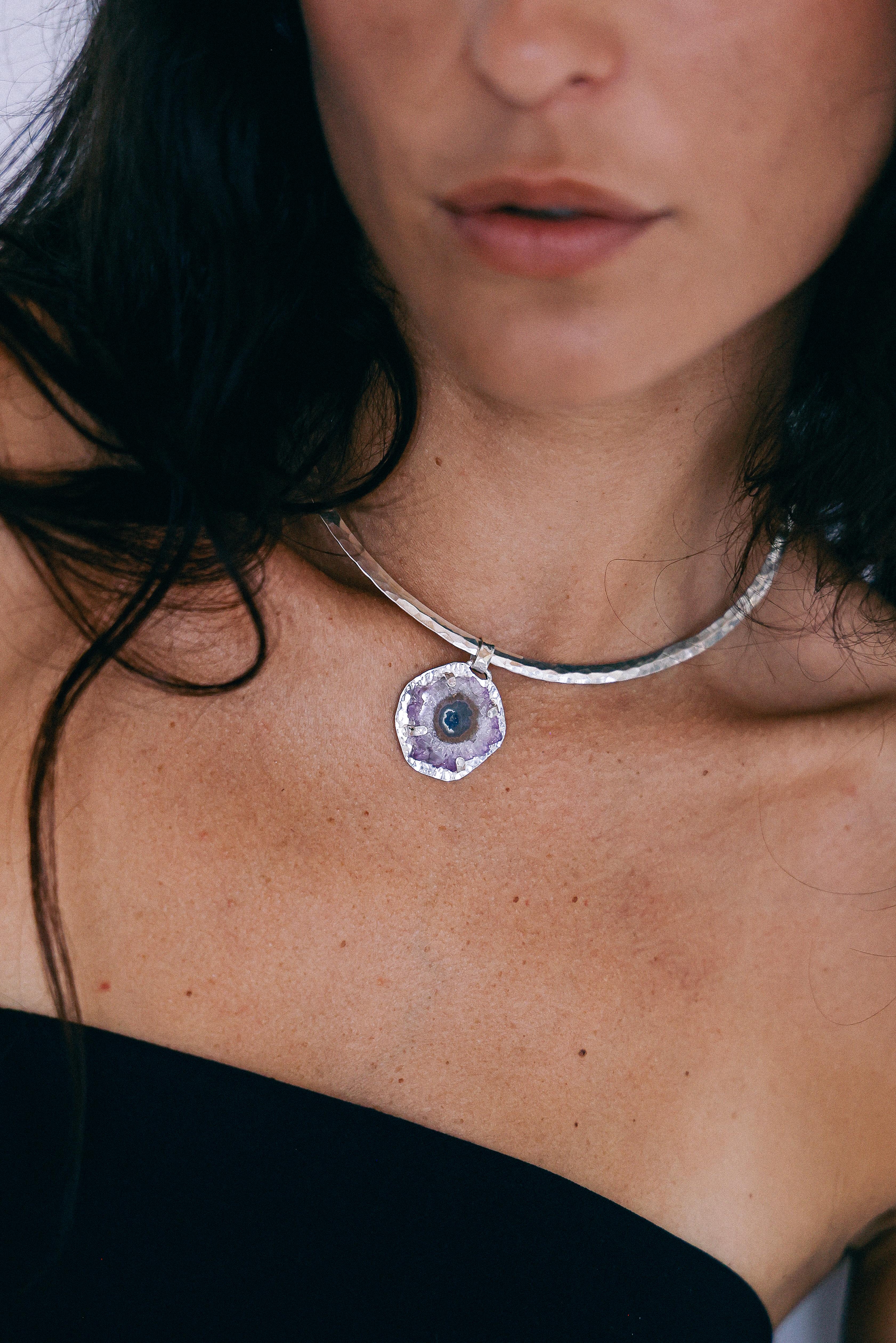 COLLAR DRUSA 13 DE PLATA