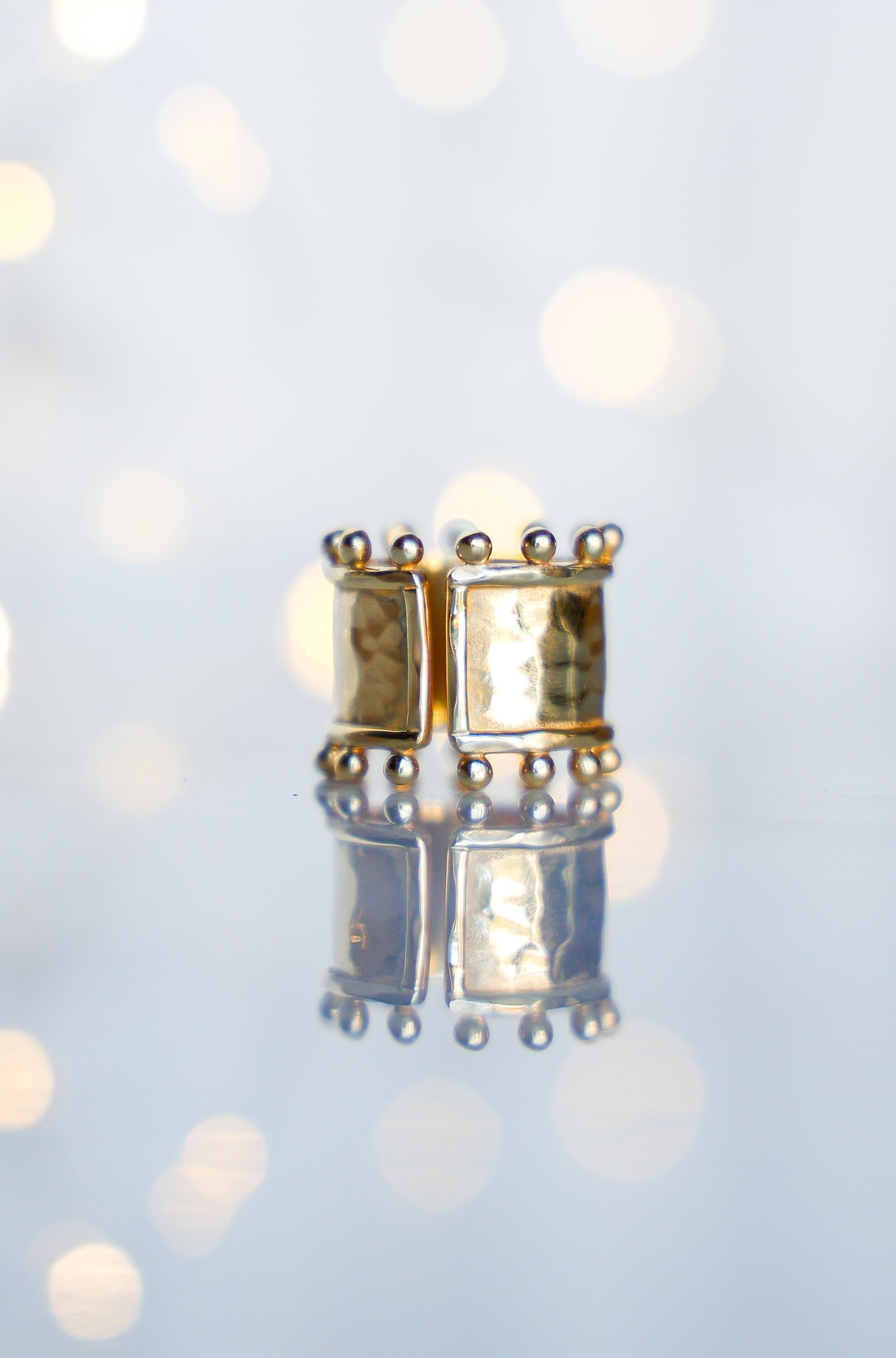 ANILLO ÉTER GOLD Y TOPACIO BLANCO