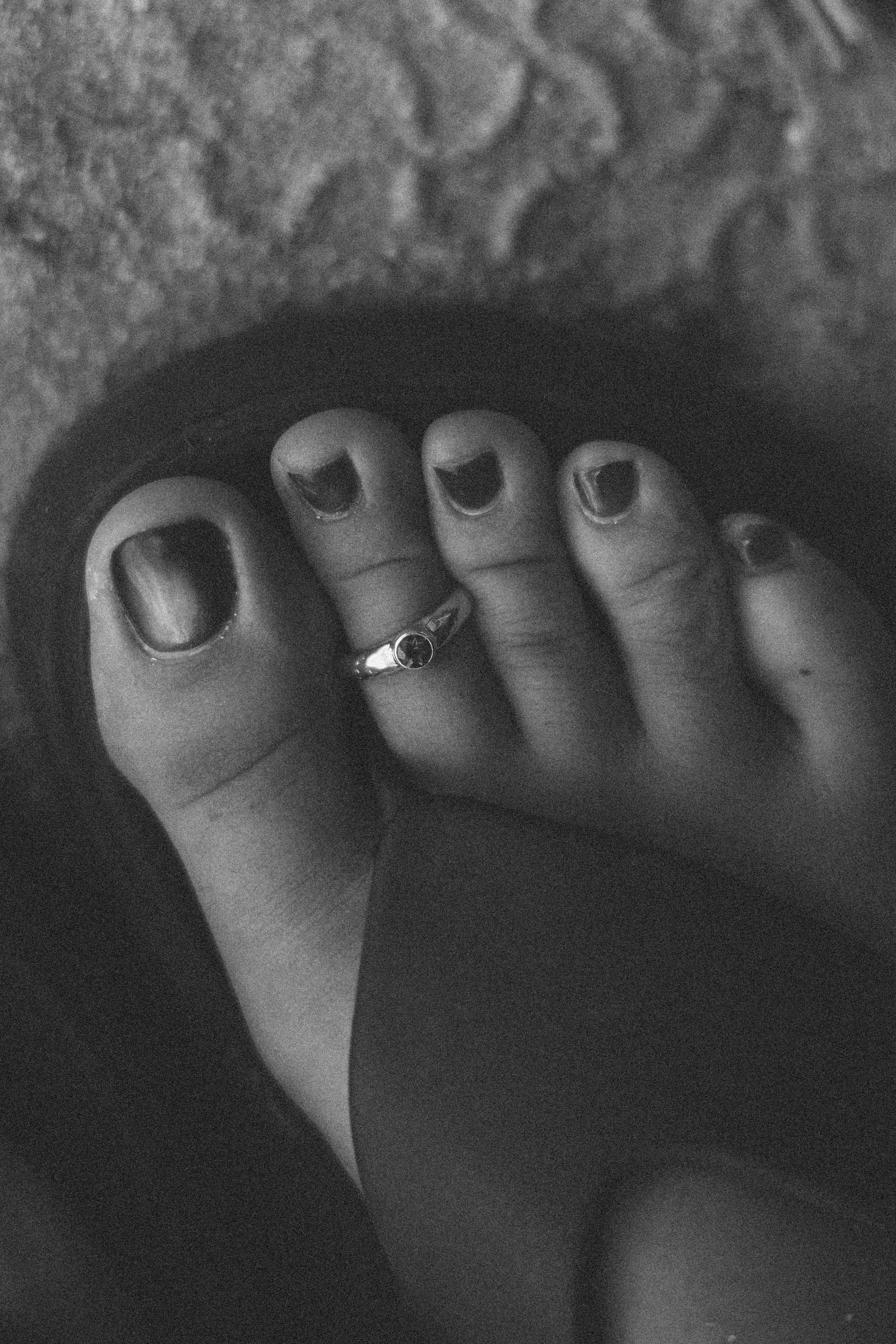 ANILLO DE PIE HAMMER DE PLATA Y CUARZO VERDE