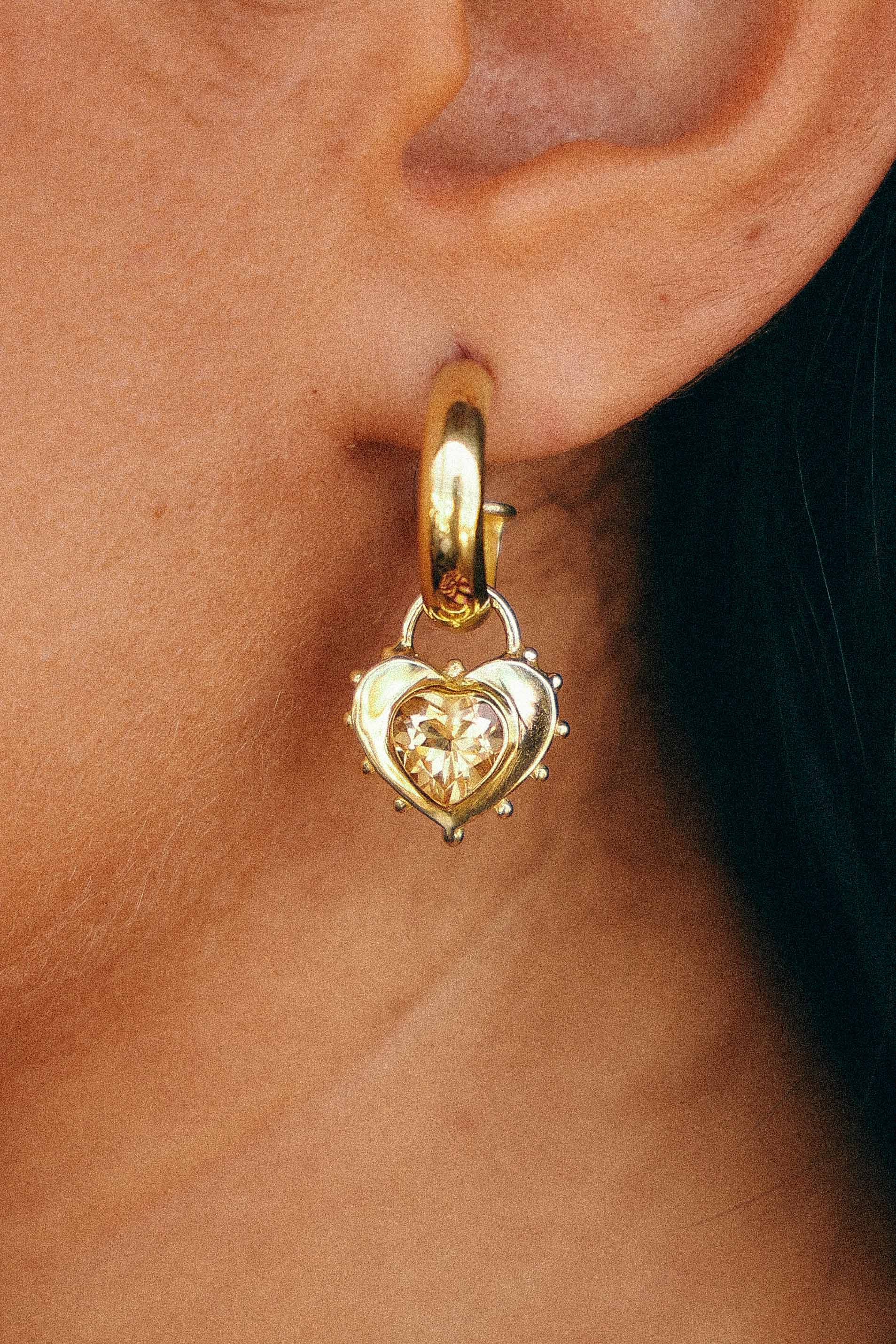 AROS CORAZON CITRINO GOLD