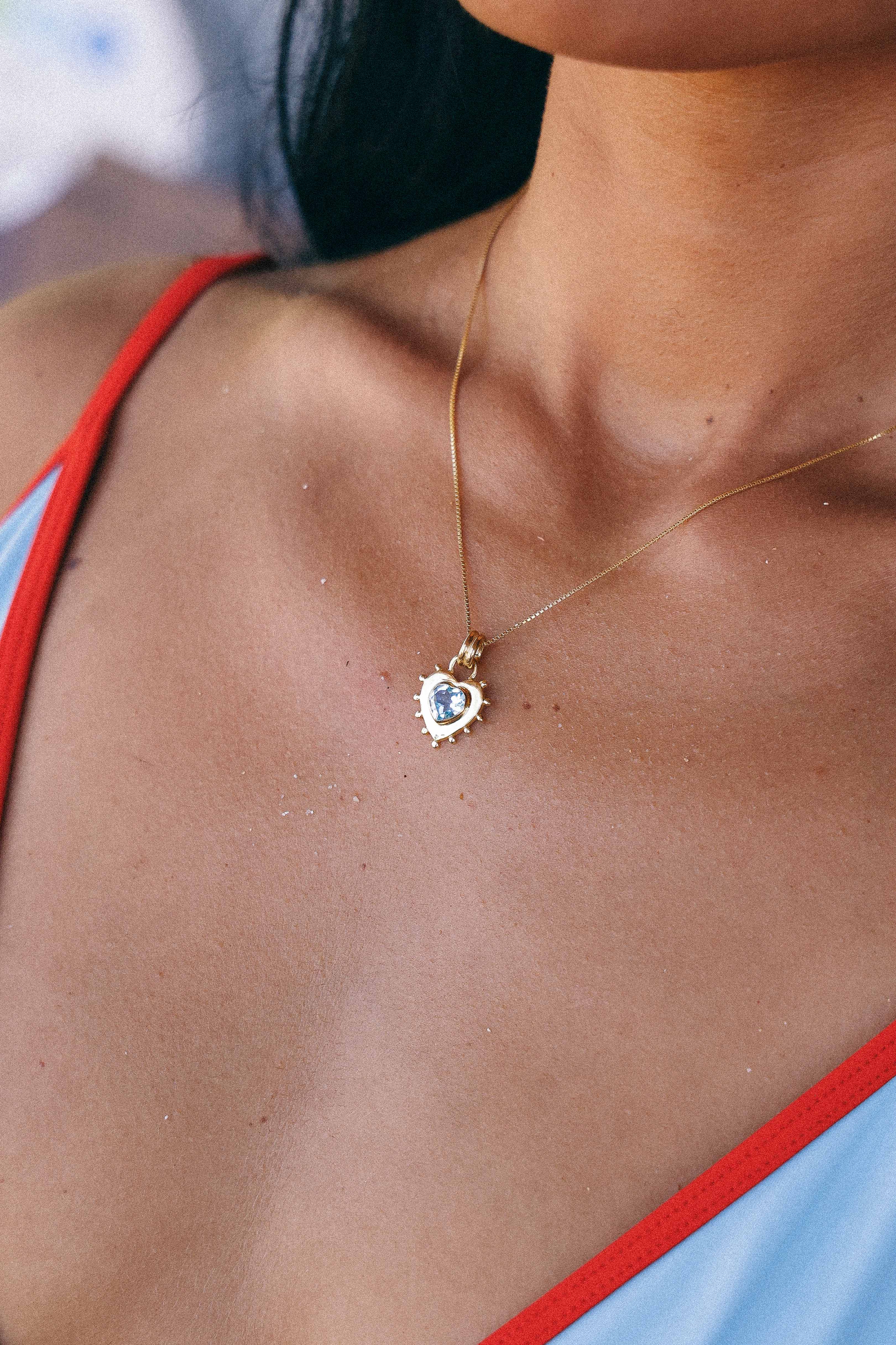 COLLAR CORAZON TOPACIO GOLD