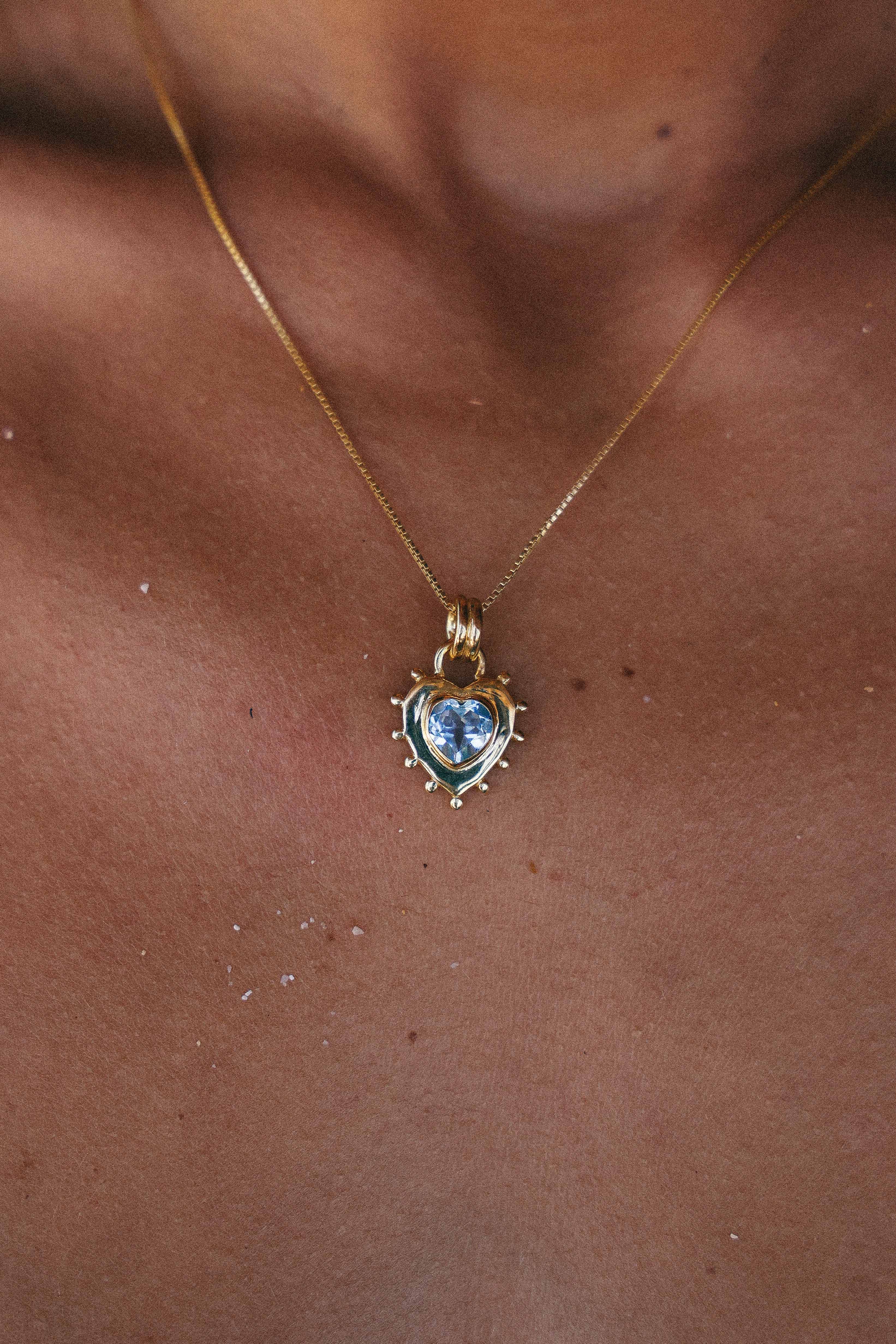 COLLAR CORAZON TOPACIO GOLD