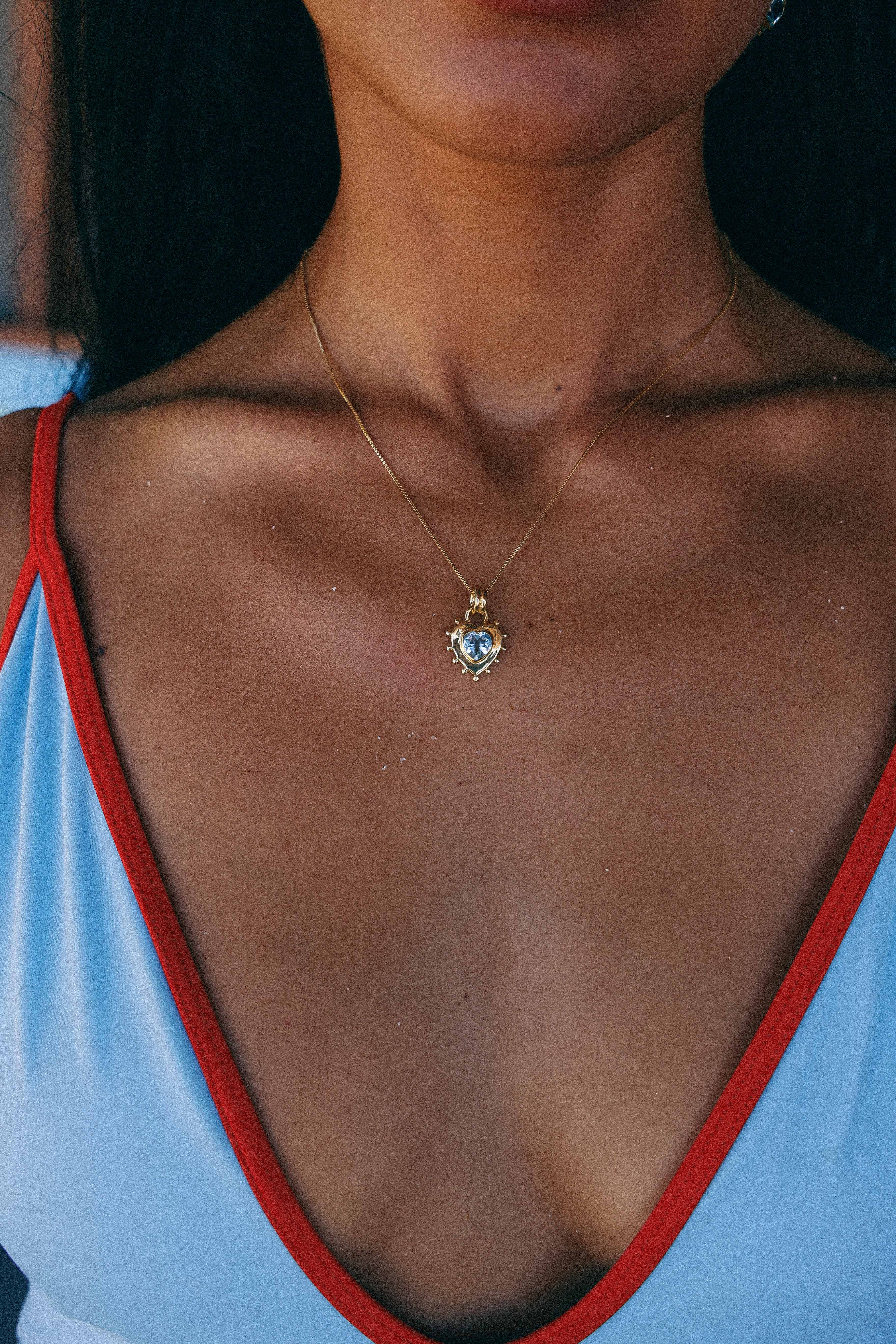 COLLAR CORAZON TOPACIO GOLD