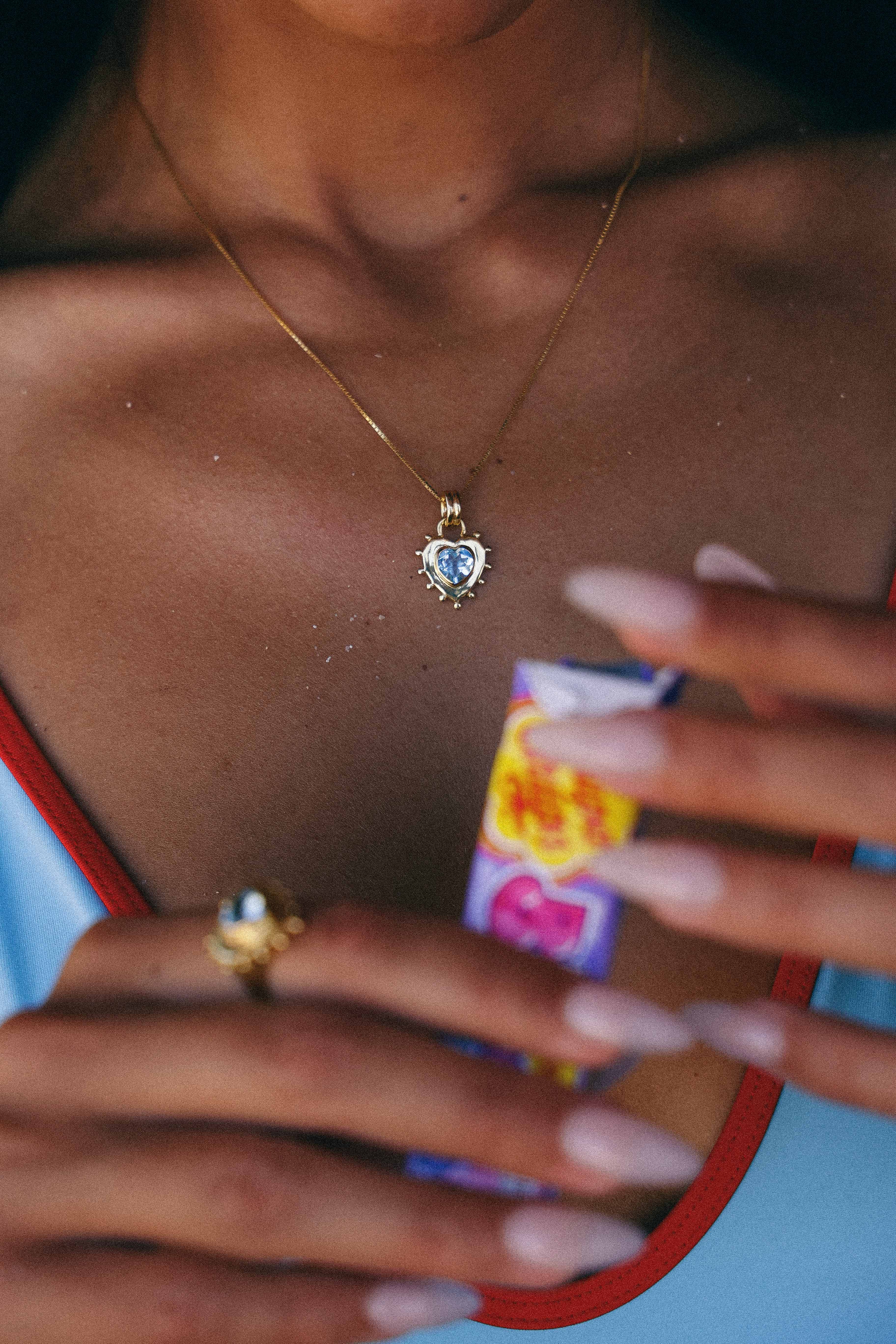 COLLAR CORAZON TOPACIO GOLD