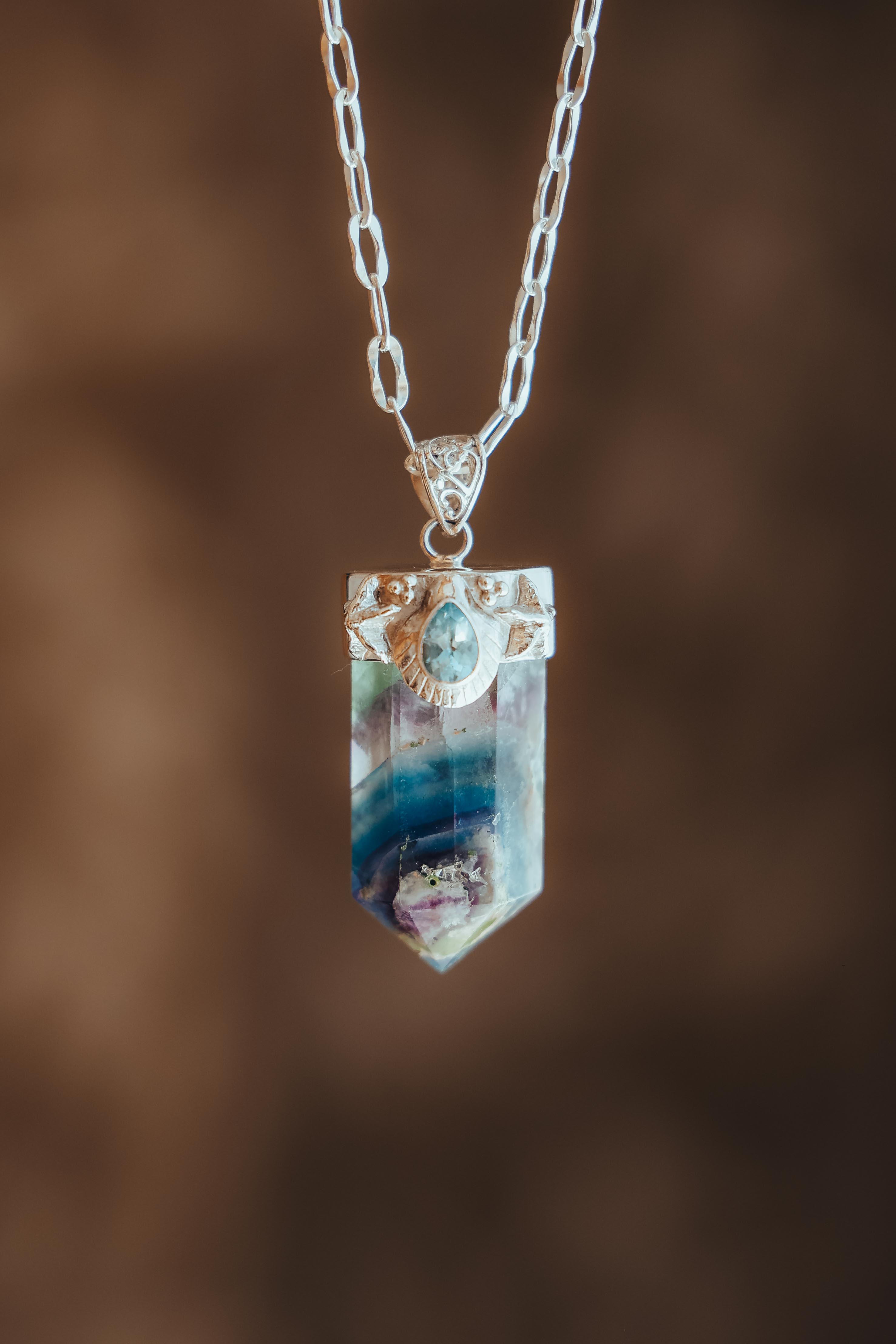COLLAR TALISMAN FLUORITA 10