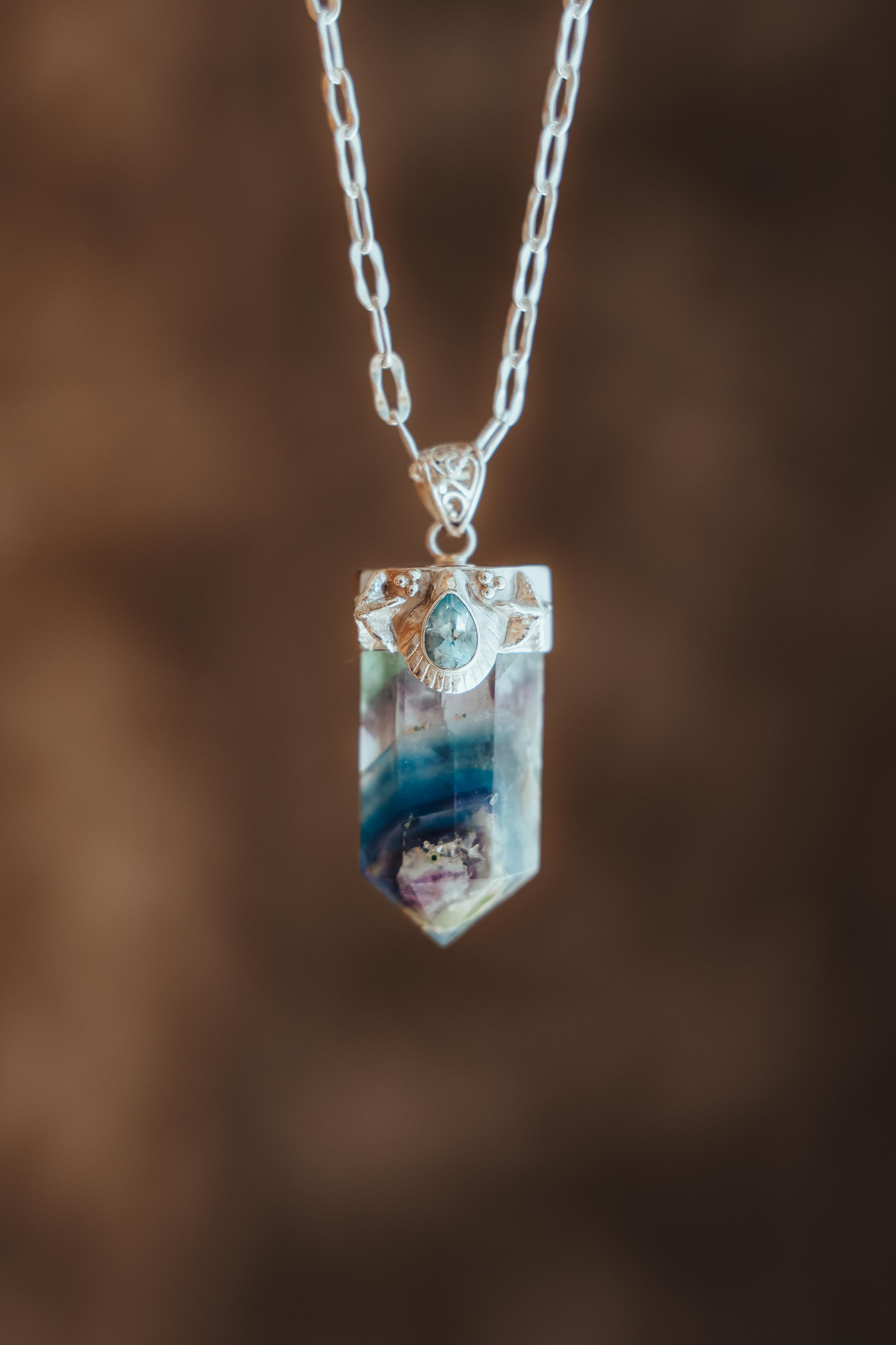 COLLAR TALISMAN FLUORITA 10