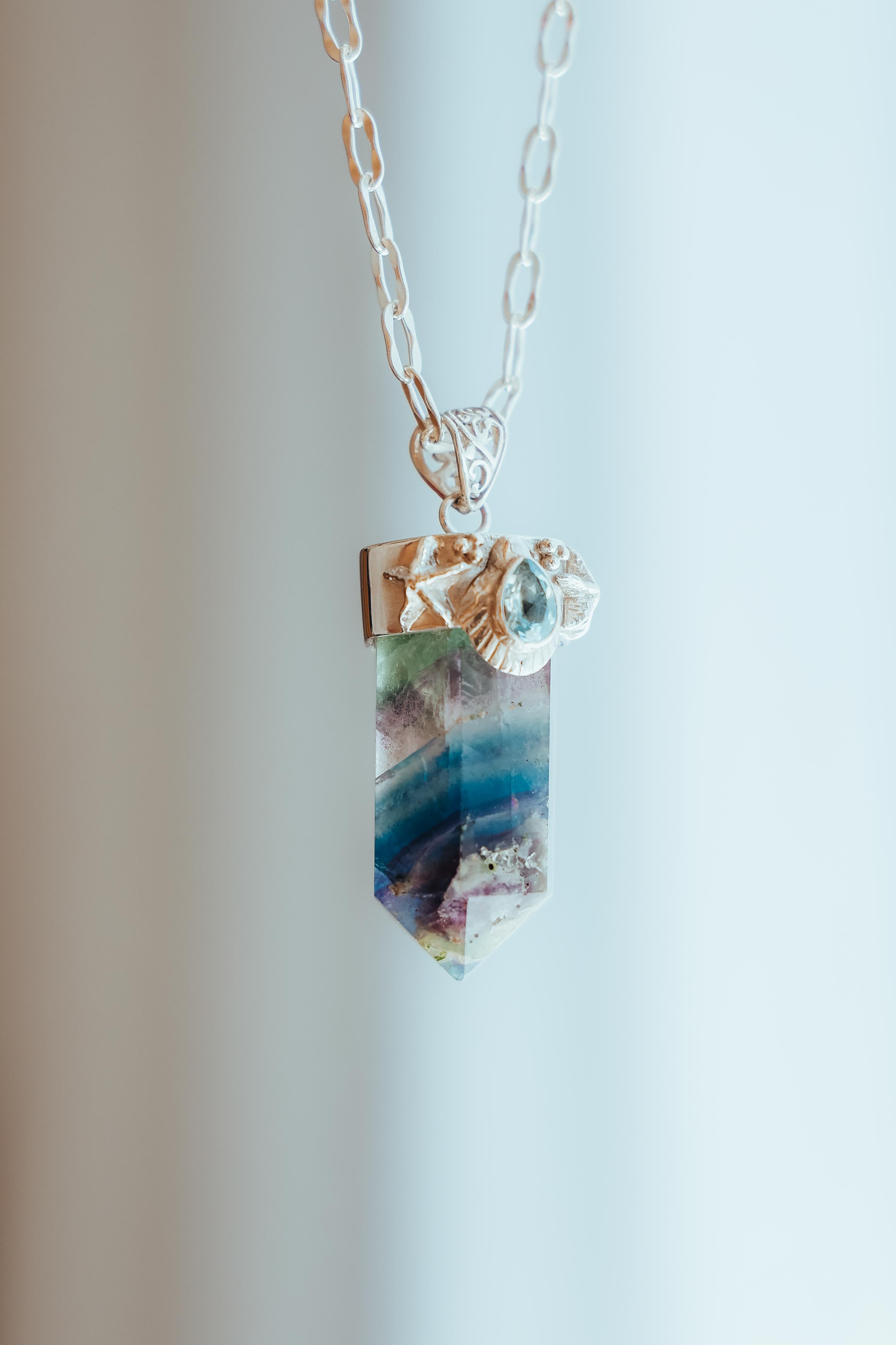 COLLAR TALISMAN FLUORITA 10
