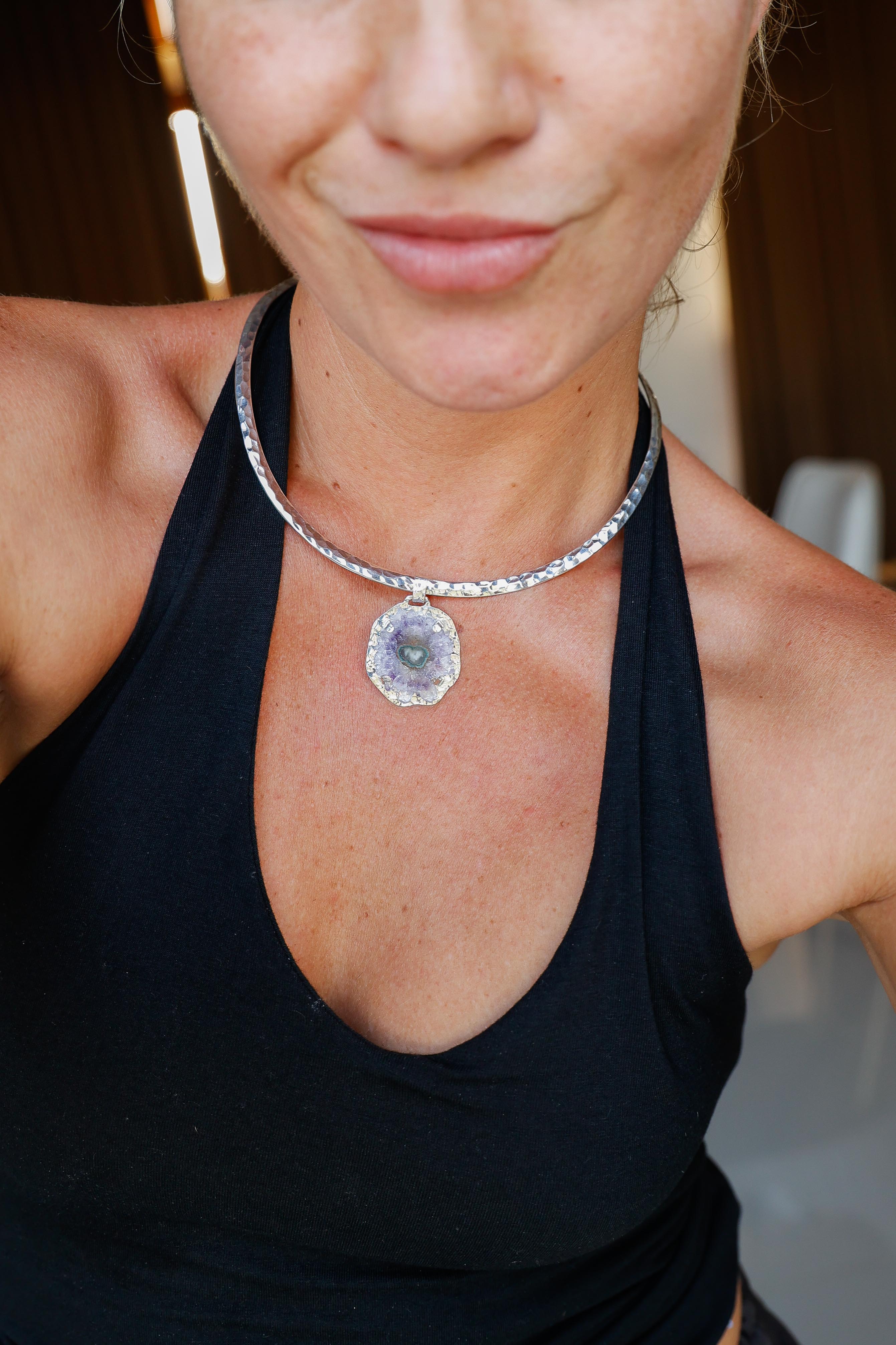 COLLAR DRUSA 14 DE PLATA