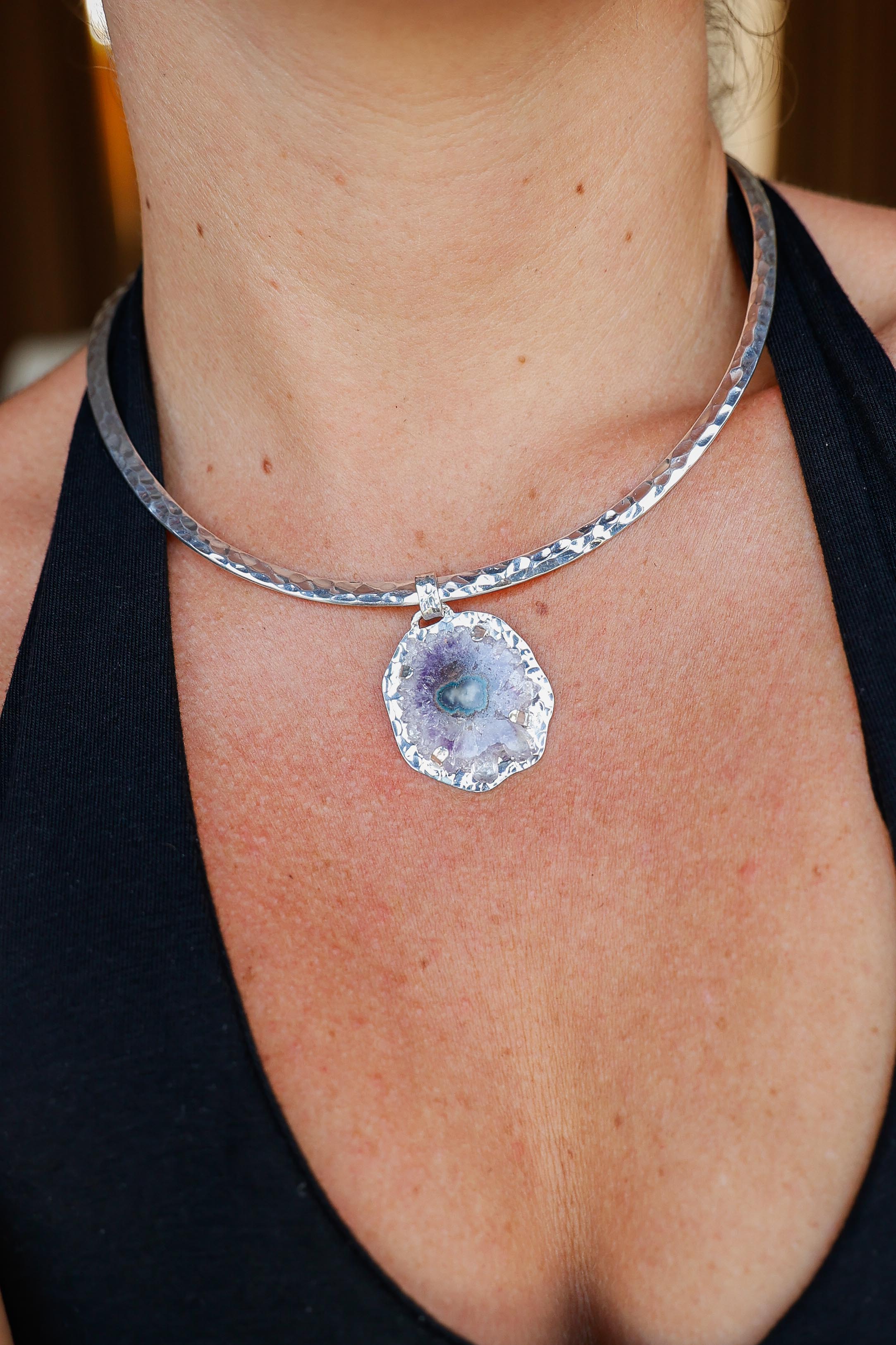 COLLAR DRUSA 14 DE PLATA