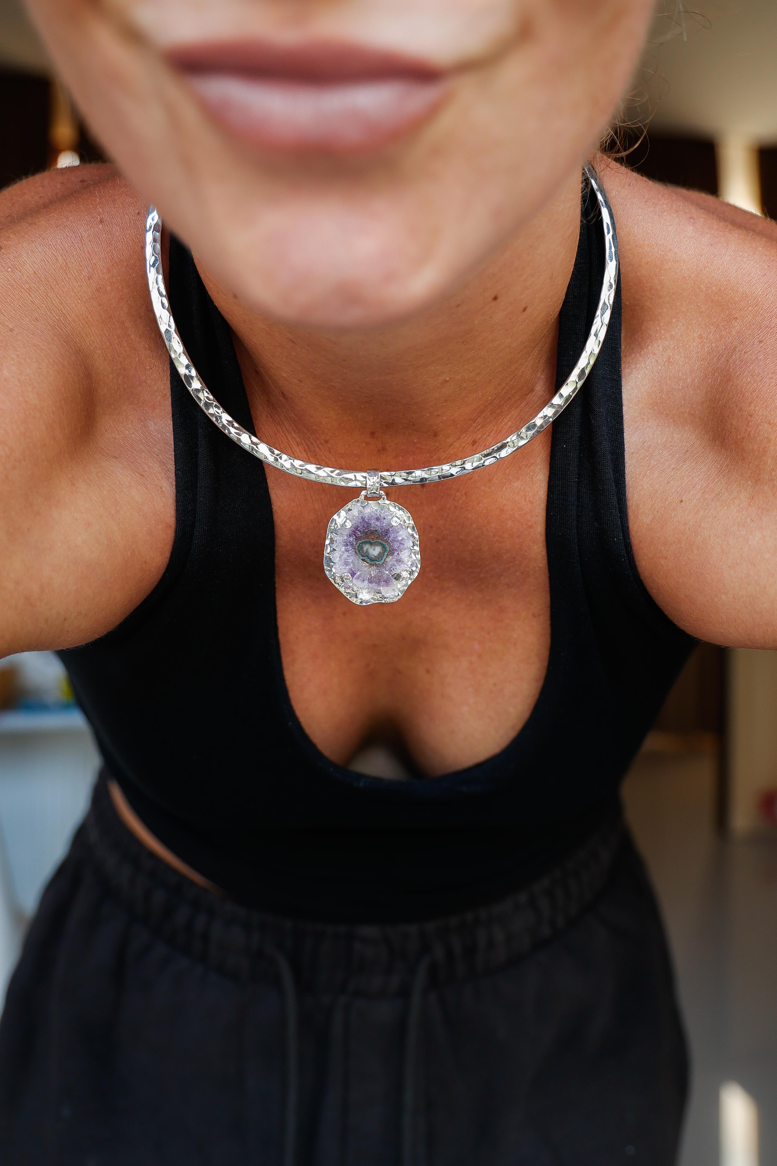 COLLAR DRUSA 14 DE PLATA