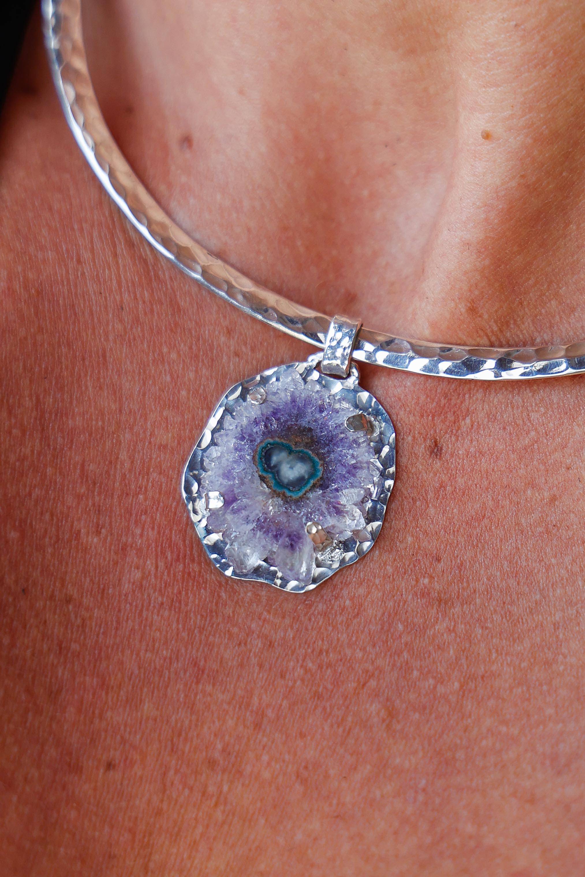COLLAR DRUSA 14 DE PLATA