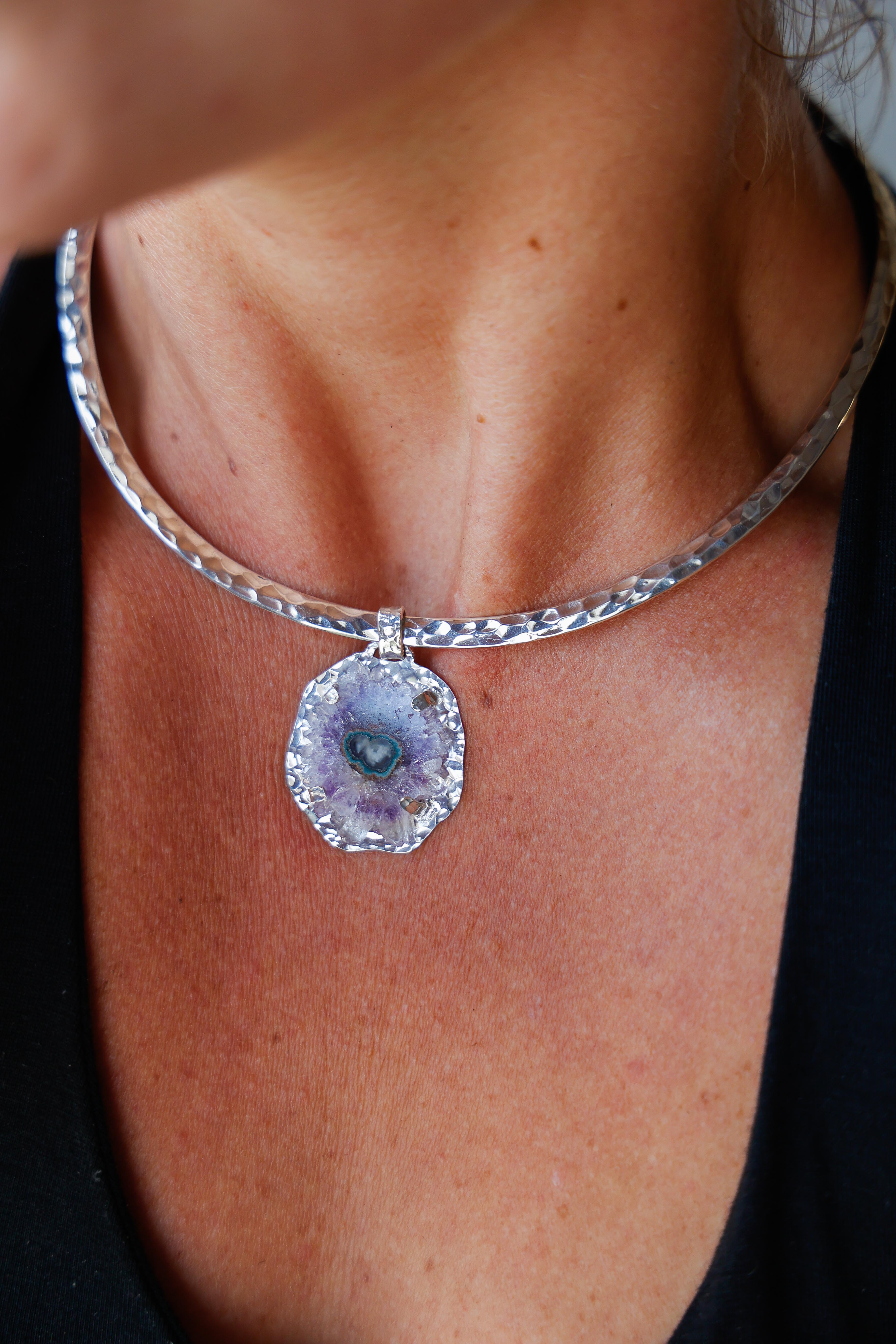 COLLAR DRUSA 14 DE PLATA