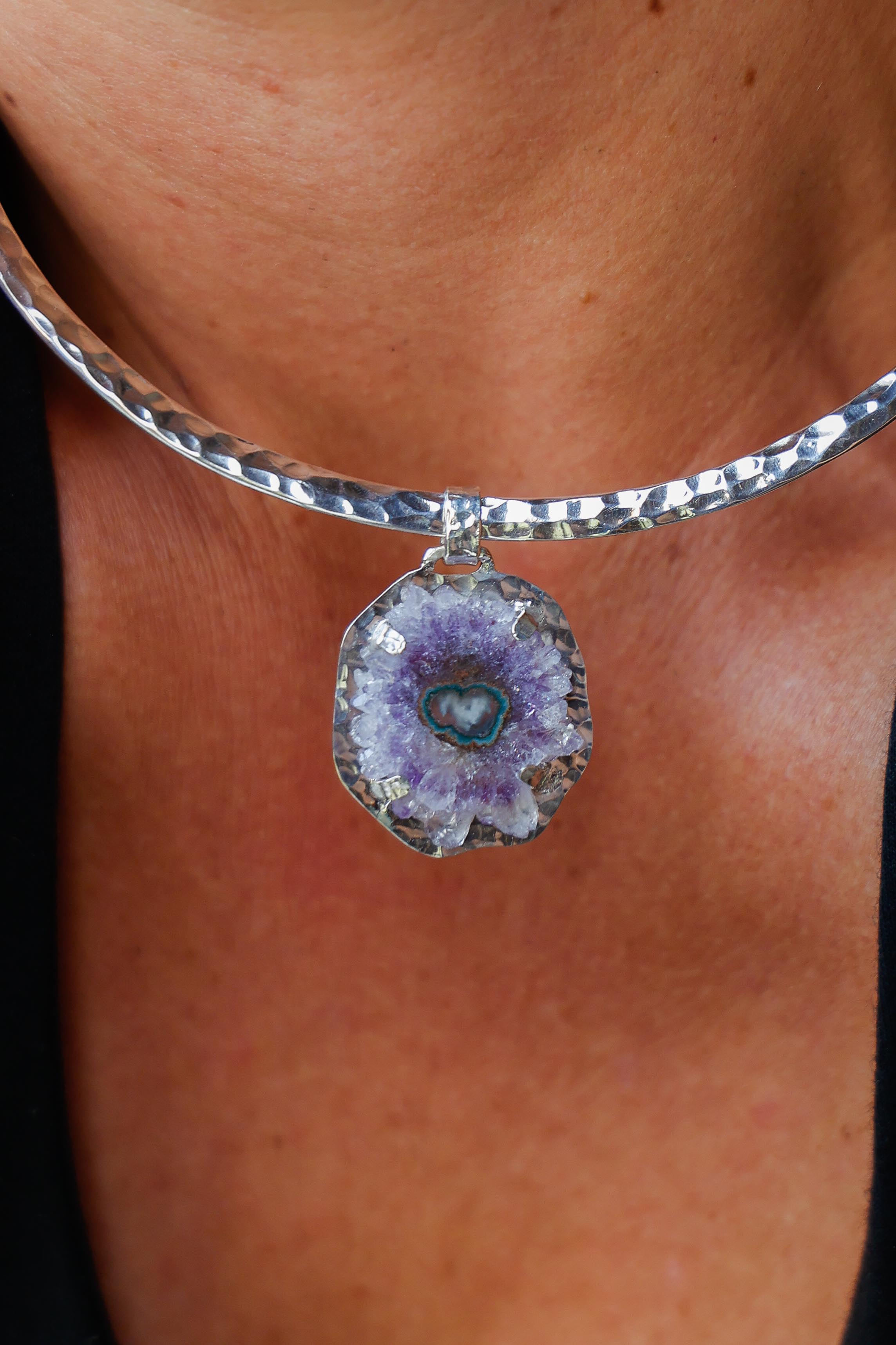 COLLAR DRUSA 14 DE PLATA