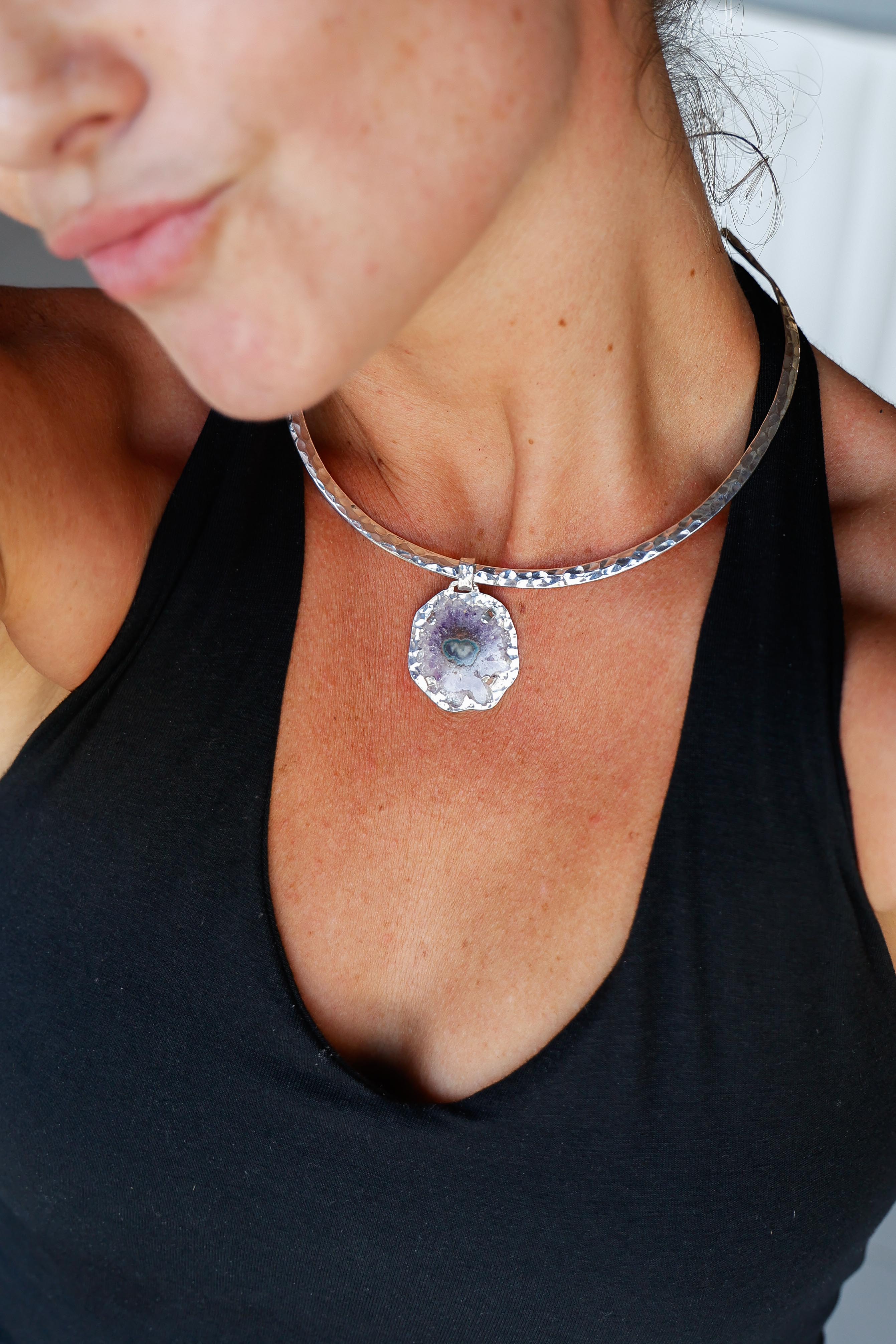 COLLAR DRUSA 14 DE PLATA