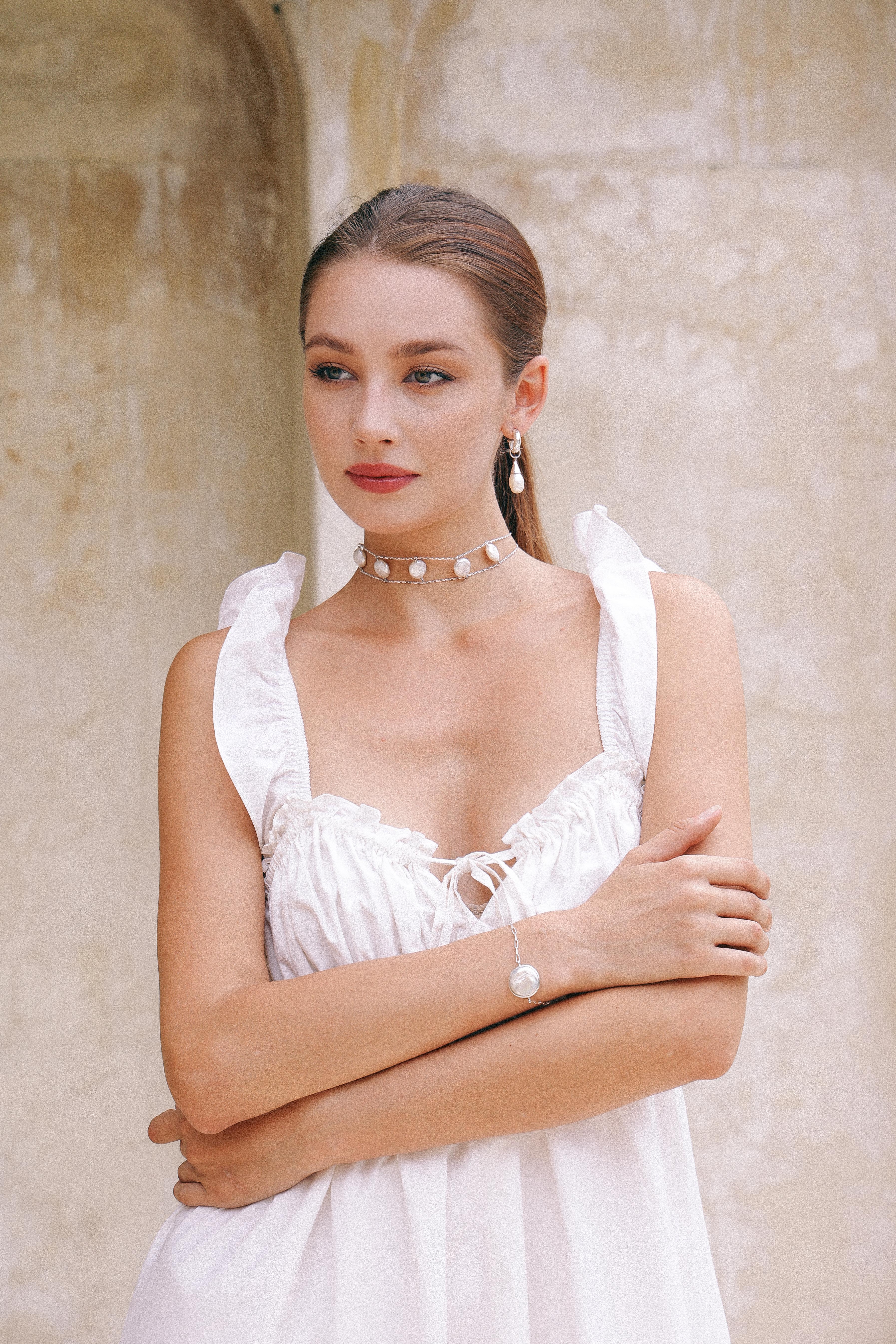 BRAZALETE MADRE PERLA DE PLATA