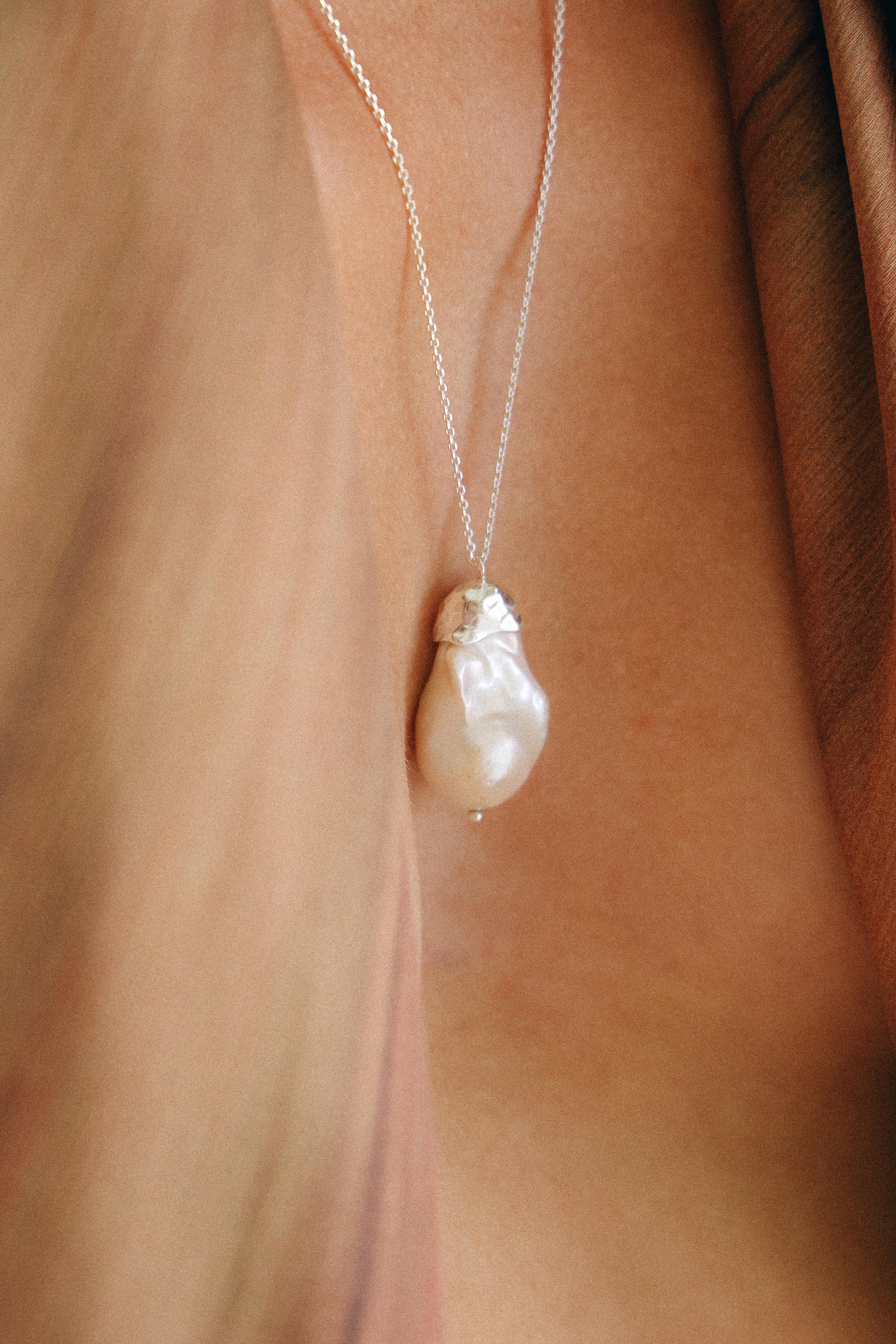 COLLAR MADRE PERLA DE PLATA