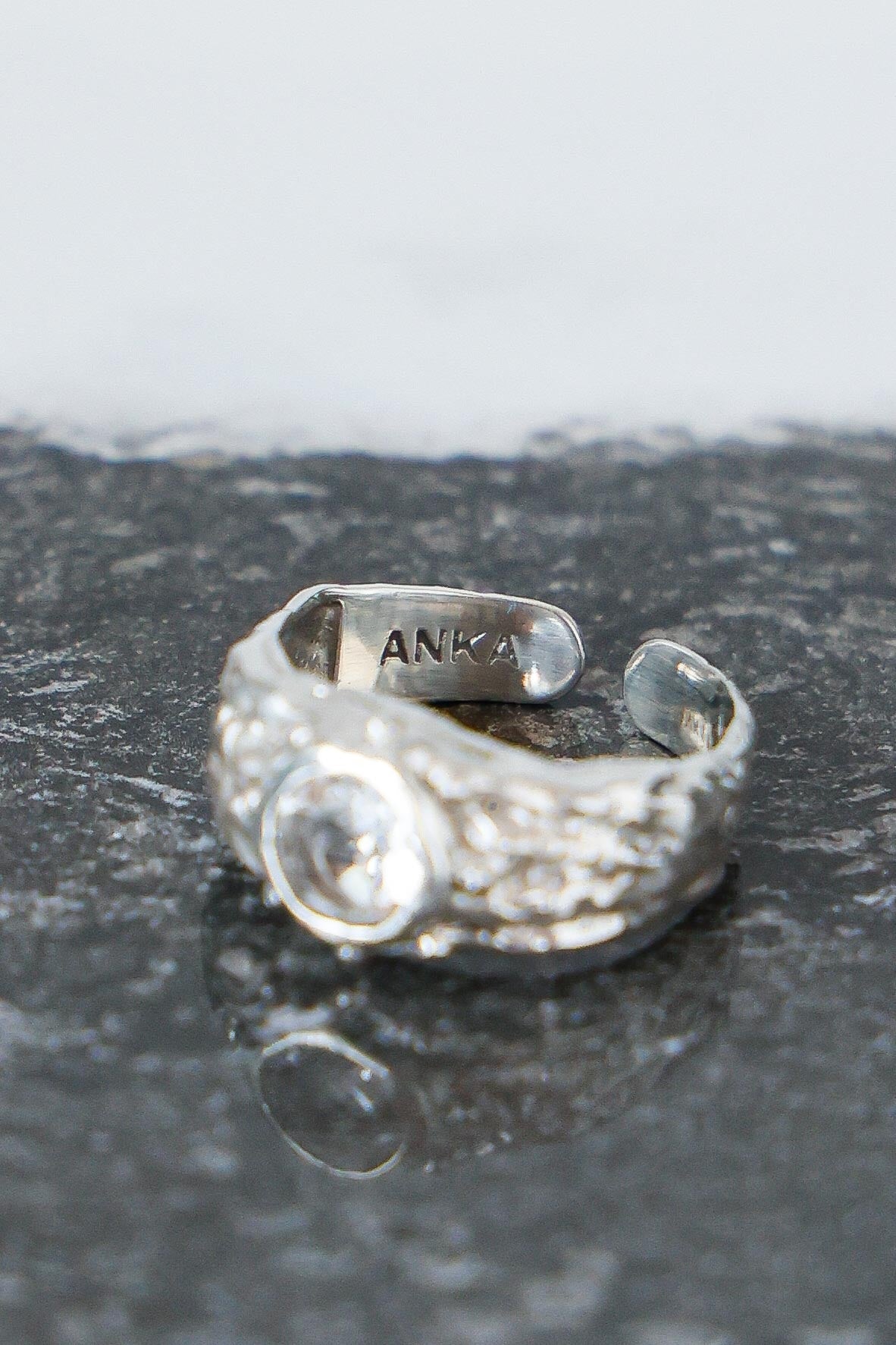 ANILLO SELES DE PLATA Y TOPACIO BLANCO