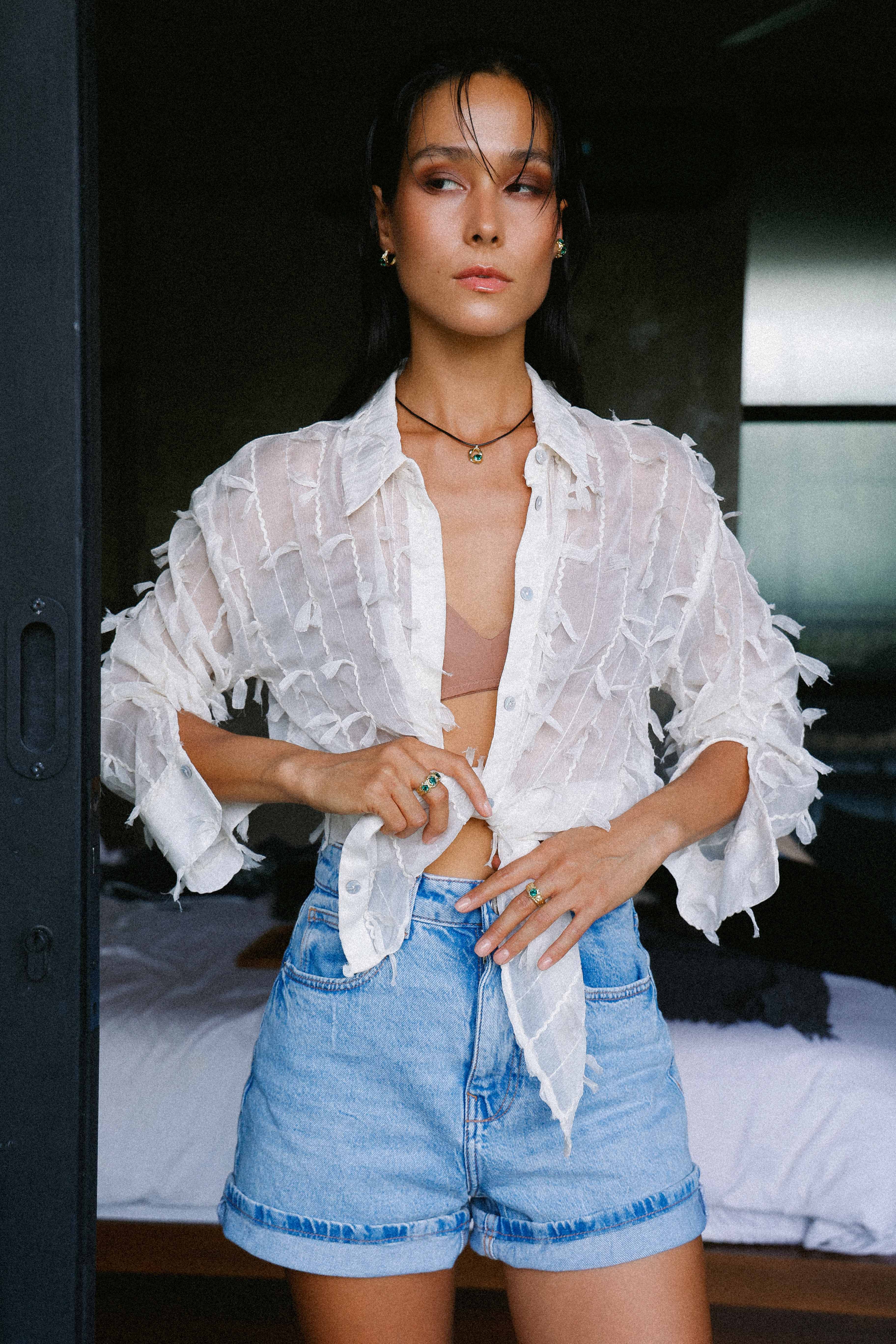 AROS SELES ORO Y CUARZO VERDE