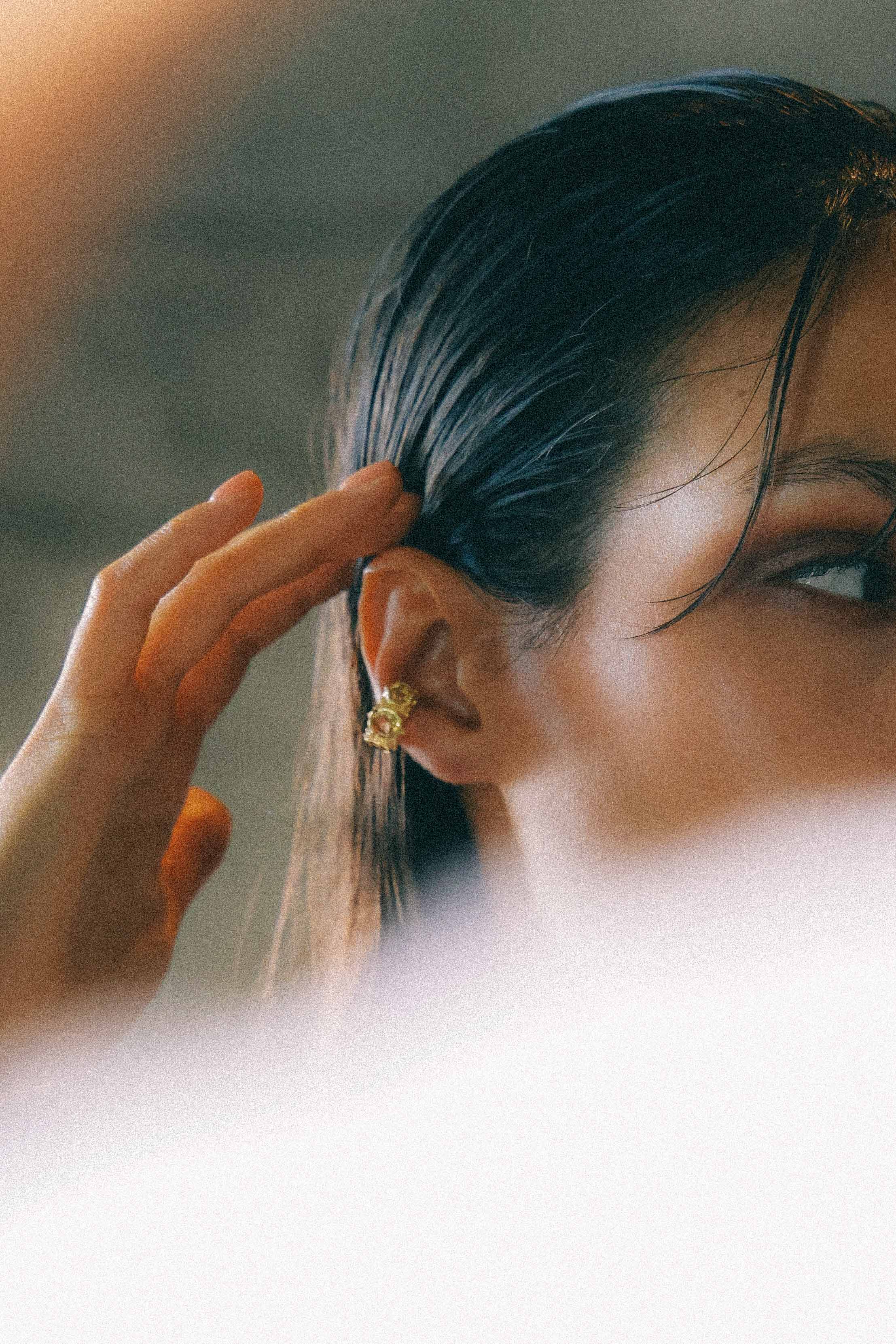 ARO EARCUFF SOLENE ORO Y CITRINO