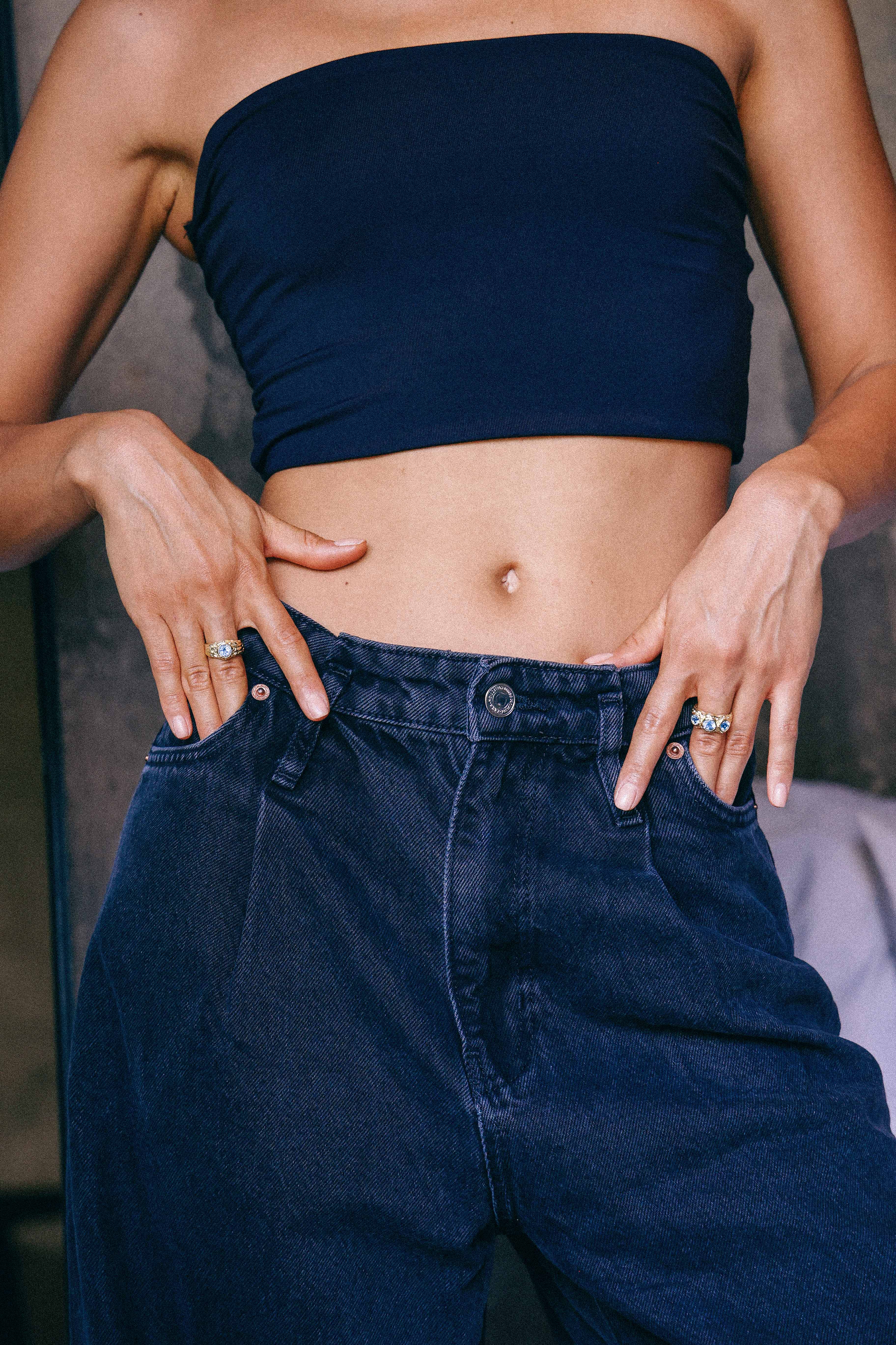 ANILLO SELES ORO Y TOPACIO CELESTE