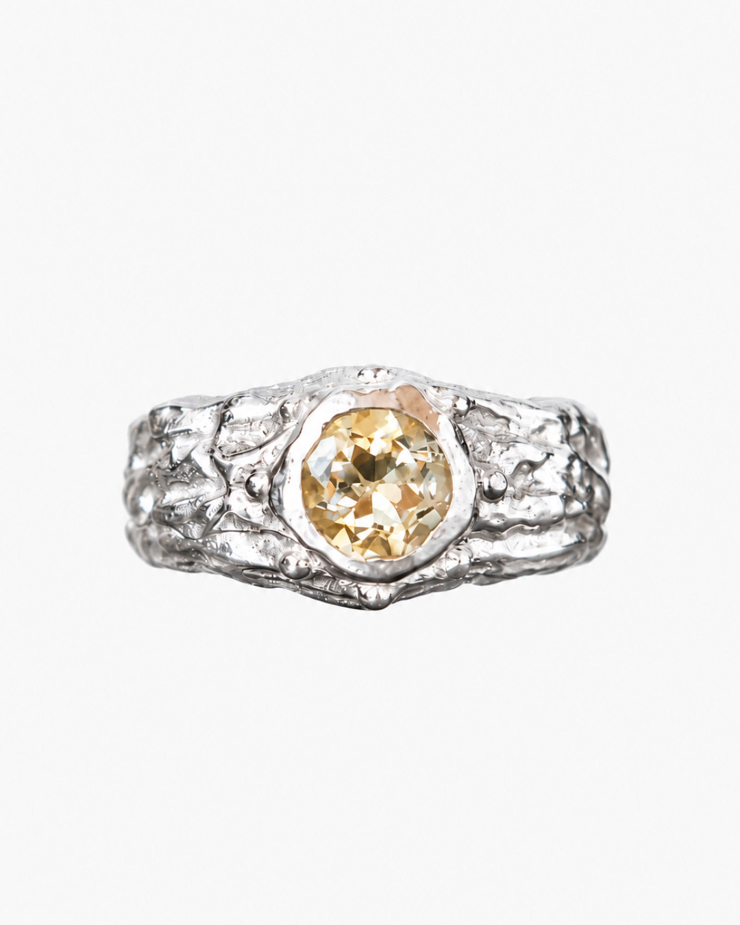 ANILLO SELES DE PLATA Y CITRINO