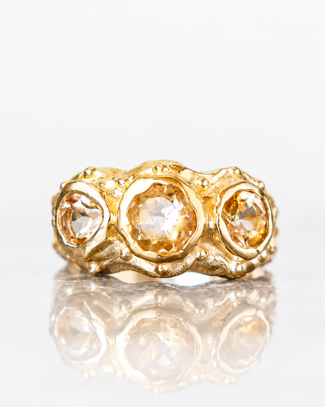 ANILLO SOLENE ORO Y CITRINOS