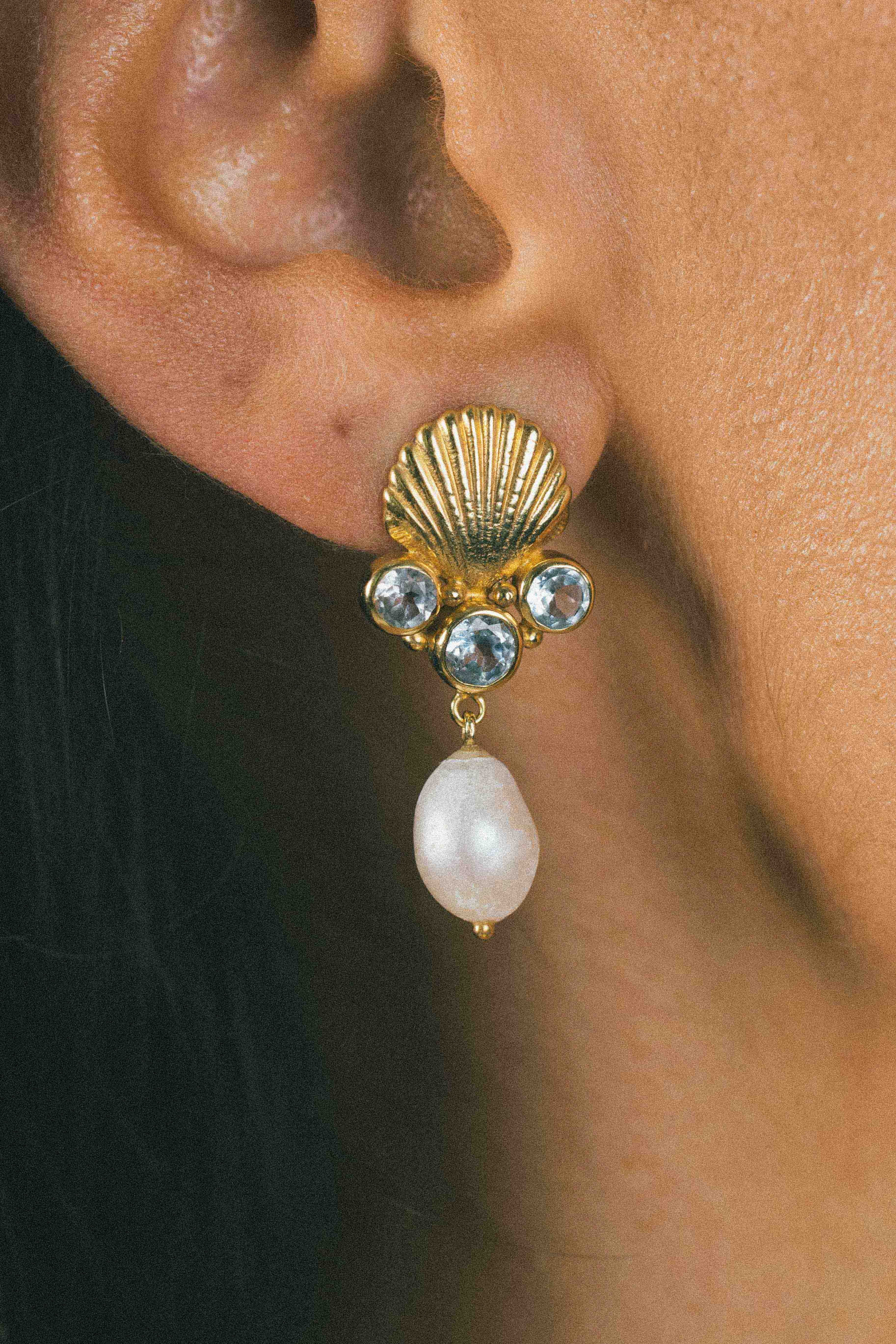 AROS CONMIISANKA GOLD DE TOPACIO CELESTE